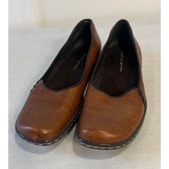 Croft & Barrow Shoes Brown Leather Flats Slip On Size 9 - Picture 3 of 8